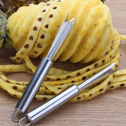 W shaped stainless steel pineapple eye peeler remover for home kitchen fruit tool 18.5cmx2cm Peelers