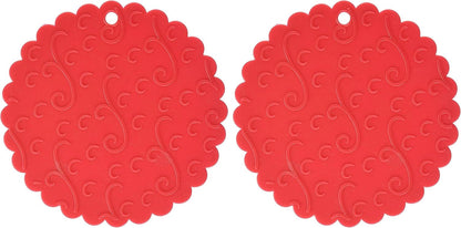 Norpro Grip Silicone Jar Opener Potholder Trivet Red Non Slip Grip 566 (2-Pack)