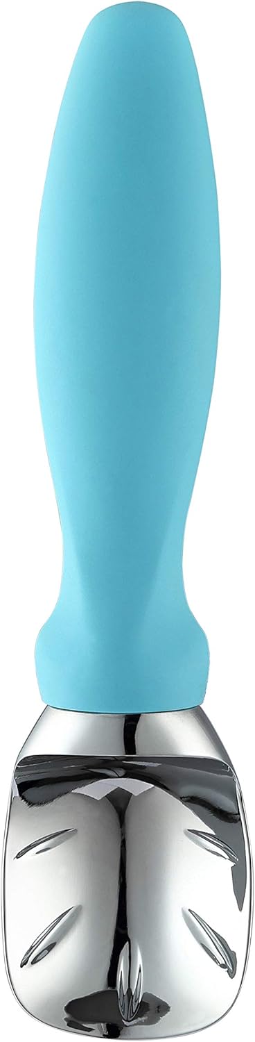 Spring Chef Heavy Duty Ice Cream Scoop with Comfortable Handle - Professional Ice Cream Scooper for Gelato, Sorbet, Cookie Dough, Melon, Frozen Yogurt - Dishwasher Safe Metal Kitchen Tool - Black