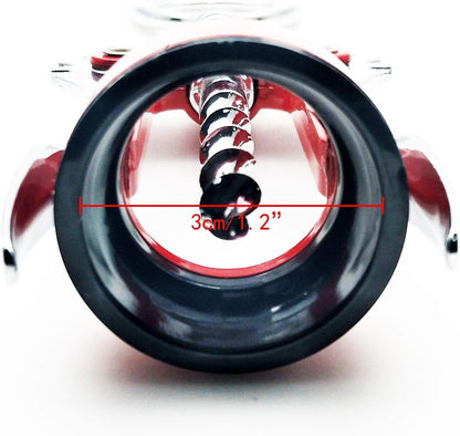 XMHF Italianism Wing Corkscrew Wine Opener, Rubber-touch Finish For Non-slip, Comfort Grip Red