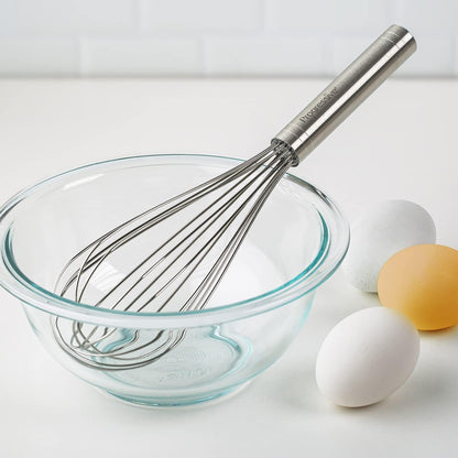 PrepWorks 10 Inch Fat Whisk - Stainless Steel Whisk for Mixing, Beating, and Stirring Sauces, Batter, and More