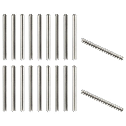 PATIKIL Slotted Spring Pin, 50 Pcs 1/8" x 3/4" (3.2mm x 20mm) 304 Stainless Steel Split Roll Pins Spring Dowel for Home Improvement Automotive Machine Repair, Silver - Colors B