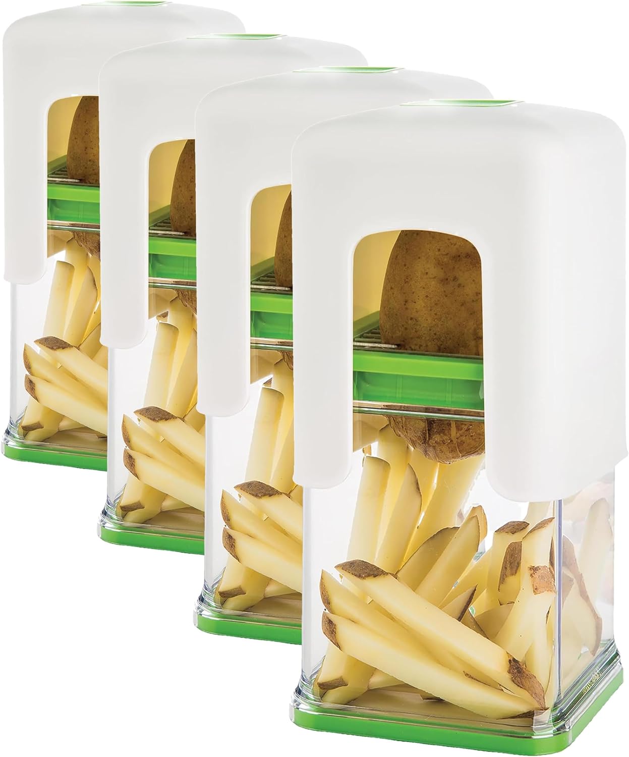 PrepWorks Tower Fry Cutter – Heavy-Duty Potato Cutter for Perfect Fries, Easy-to-Use, Stainless Steel Blades, BPA-Free
