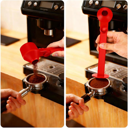 Coffee Scoop 2Tbsp & 51mm Espresso Tamper - BPA-Free PCTG Scoop Funnel, Fits K-Cups, Precise Measuring for Coffee/Protein/Powder/Hot Cocoa & Formula Dispensers (Black 1Pack)