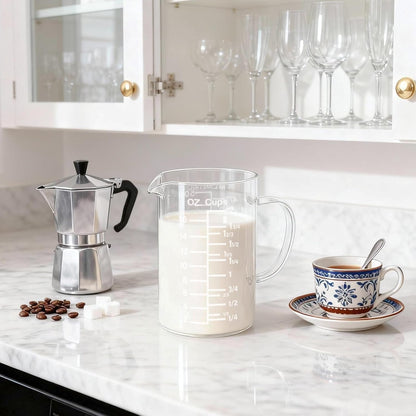 500ml/2 Cup Glass Measuring Cup,Borosilicate Glass Measuring Pitcher for Baking,Cooking,Restaurant