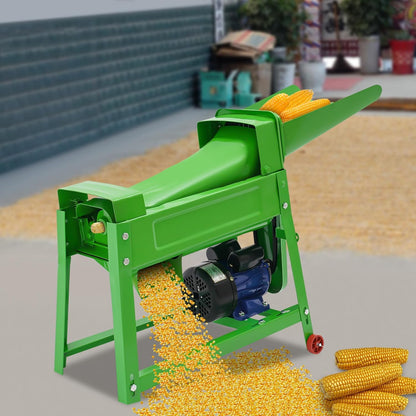 Electric Corn Sheller 4800W 110V Heavy Duty Corn Thresher Sheller, Quick Corn Cob Stripper Tool, Industrial Corn Shucker, Threshing Stripping Machine for Home, Ranche, and Farm(Green)