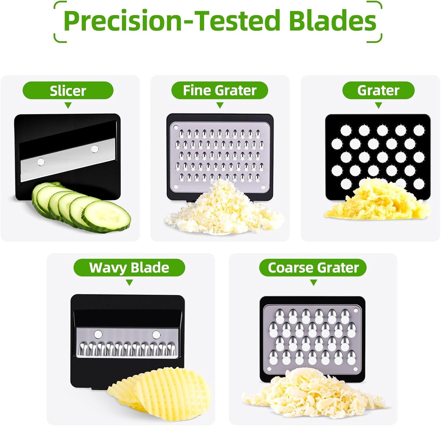 LHS Vegetable Chopper Multifunctional Food Chopper Onion Chopper Vegetable Slicer Dicer Cutter Potato Cutter Veggie Chopper with Container with Spiralizer (12 in 1, Black)
