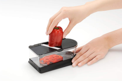 Kyocera Advanced Ceramics 6-Piece Mini Slicer Sets Inludes: Mandoline Slicer; Julienne Slicer; Grater; Storage Container; Handguard