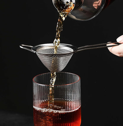 18 PCS Tea Strainers Cocktail Strainer Stainless Steel Fine Mesh Small Strainer, 3.3''Mini Tea Strainer with Long Handle for Cocktails Tea Herbs&Drinks,Conical Tea Filter Bar Colander Food Loose Tool