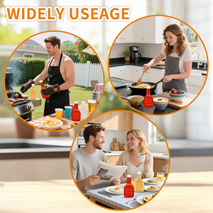 12 Pack 16 oz Clear Plastic Salad Dressing Bottles, Bulk Empty Squeeze Bottles with White Flip Top Caps for BBQ, Condiments, Sauce, Ketchup, Salad Dressing