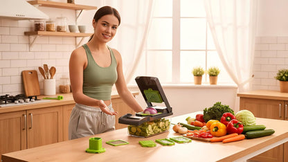 Onion Cutter Vegetable Chopper Mandoline Slicer Food Processor Cheese Grater Kitchen Gadgets Clearance Multifunctional Kitchen Tools Carrot Slicing Tomato Dicing Grating Chopping Vegetables and Fruits
