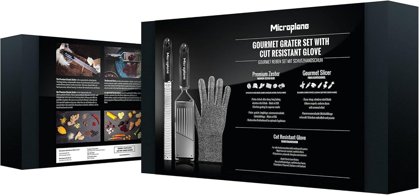 Microplane Gourmet Kitchen Grater, 335x160x39mm, Black
