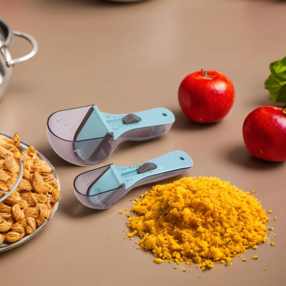 Adjustable Measuring Spoon Set – Multifunctional Cooking & Baking Scoop, Accurate Measurement, Easy to Clean, Includes 130ml & 30ml Spoons