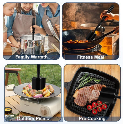 Meat Chopper, Heat Resistant Ground Beef Masher & Hamburger Smasher, Mix and Chop Kitchen Tool for Taco Meat & Potato Masher, Dishwasher Safe, Black
