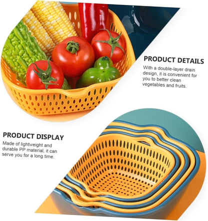 Premium PP Material Square Draining Basket: Lightweight, Durable, and Versatile for Home Use