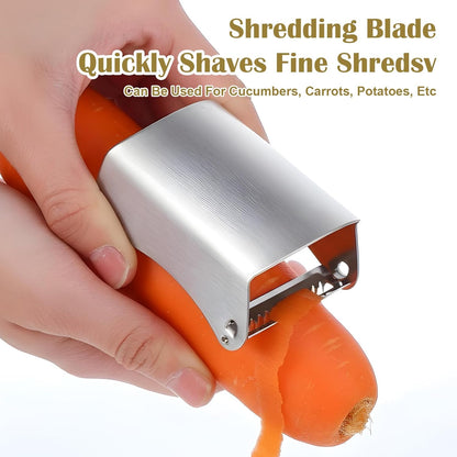 Vegetable Peeler 2-in-1 Julienne Peeler Stainless Steel Ergonomic Handle Sinple Edge Blade for Kitchen Fruit Carrot Veggie Potatoes Cucumber Easy to Handle Portable
