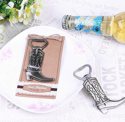 Cowboy Boot Bottle Opener for Wedding Party Favor (12pcs,Gold Tone)