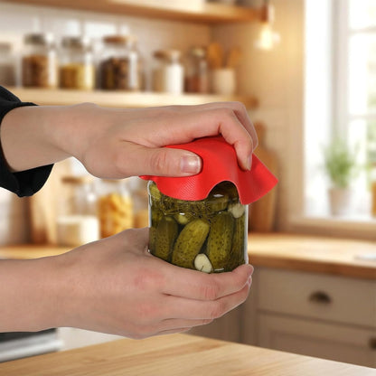 3 Pack Rubber Jar Opener, 3.7 Inch Round Silicone Jar Opener Gripper for Seniors with Arthritis Weak Hands, Non Slip Jars Lid Openers Kitchen Lid Cap Gripper Pads Multi-function Coasters