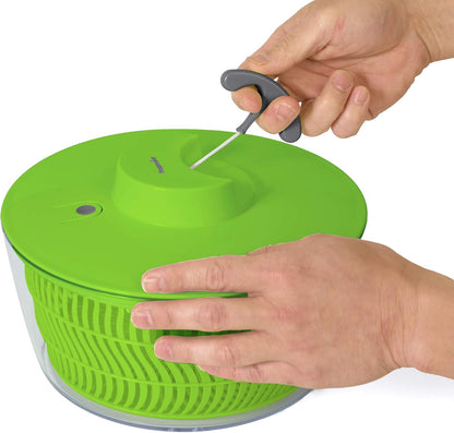 ROPE SALAD DRYER WITH STOP, GREEN - 4L