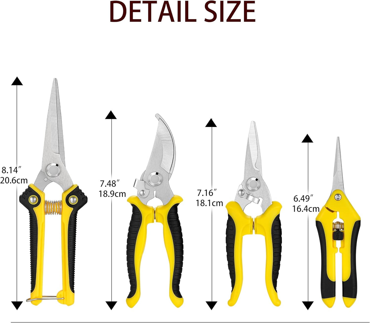 5‑Piece Garden Pruning Shears Set with Gloves & Storage Bag – Stainless Steel Trimming Scissors for Flowers, Herbs & Small Branches – Ergonomic Gardening Tools Kit (Multi-color)