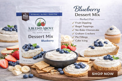 A Blend Above Banana Cream No-Bake Dessert Mix, 3 Pack, No-Bake Cheesecake, Fruit Dip, Dessert Mix, Bagel Topping, Frosting, Cheesecake Filling, Quick and Easy to Make, Makes 16 Ounces, Cream Cheese,