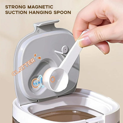 Airtight Coffee Canister, 8oz Coffee Storage Container with Scoop, Kitchen Food Storage Jar for Grounds Coffee, Beans, Tea, Sugar, Flour, Cereal, 800ml
