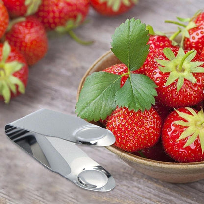 2Pcs Stainless Steel Strawberry Huller Stem Remover Kitchen Accessories,Potatoes Pineapples Carrots Tomato Corer Gadgets Kitchen Tool Stainless Steel Blade Craft Fruit Tools Fruit and Vegetable Tools