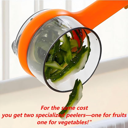 2-Piece Vegetable Peeler Set - Stainless Steel Potato Peeler and Fruit Peeler, Ideal for Kitchen Use, Apple Peeler, Carrot Peeler, Orange Peeler with Comfortable Grip