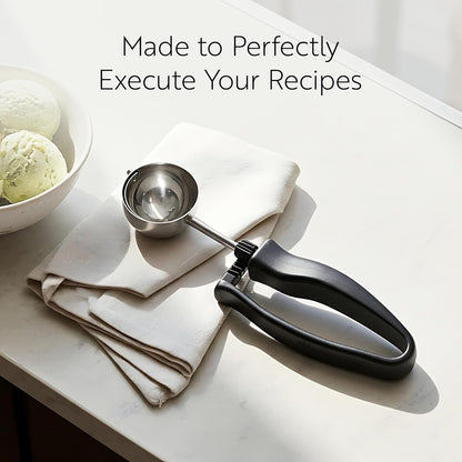 Restaurantware Ice Cream Scoop 1 Case 3.75 oz Stainless Steel Portioner Commercial Kitchen Tool Comfortable Grip Dishwasher-Safe Ambidextrous Handle