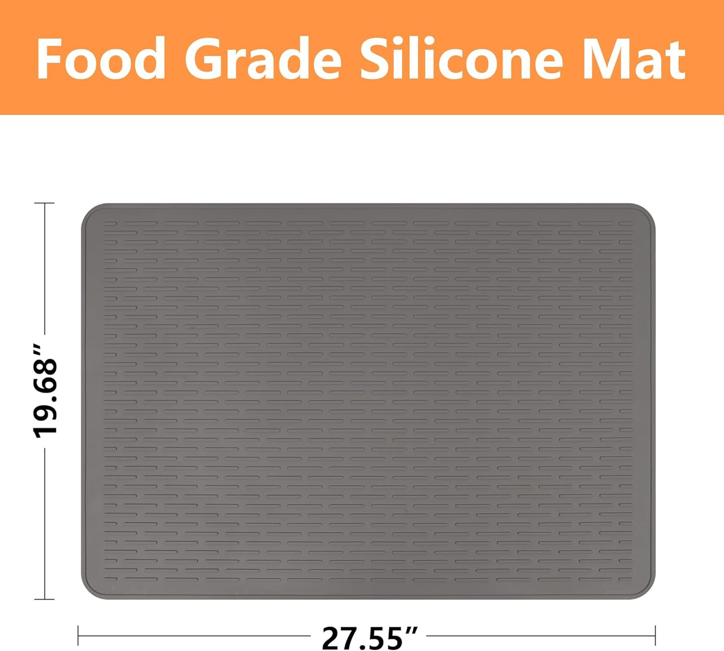 Stove Top Cover for Electric Stove- Range Covers for Electric Stove,Silicone XXL Dish Drying Mat, Glass Cooktop Covers, Flat RV Range top Mats (Black, 28"x20")