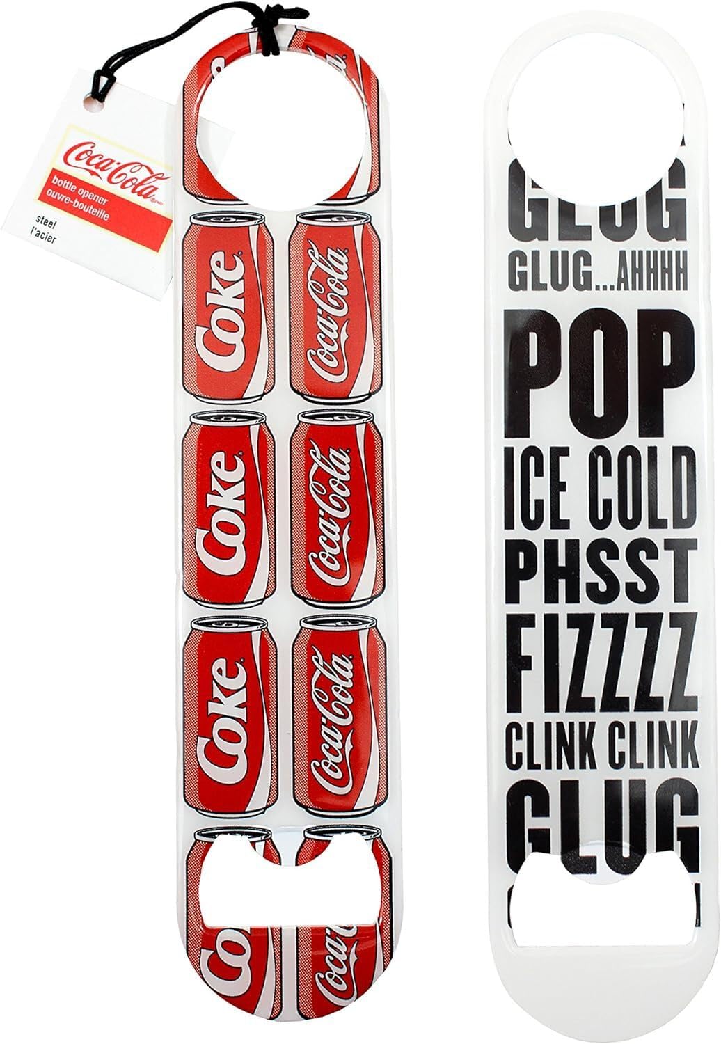 Tablecraft Stainless Steel Coca-Cola Bottle Opener Fridge Magnet, Red