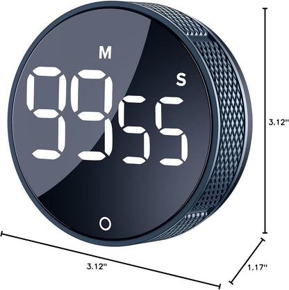 AVINIA Digital Kitchen Timers, Visual timers Large LED Display Magnetic Countdown Countup Timer for Classroom Cooking Fitness Baking Studying Teaching, Easy for Kids and Seniors Black