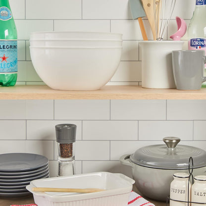 US Acrylic Vista Clear Plastic Salad and Serving 10-inch Bowls | set of 3 | Reusable, BPA-free, Made in the USA | 135 oz. capacity