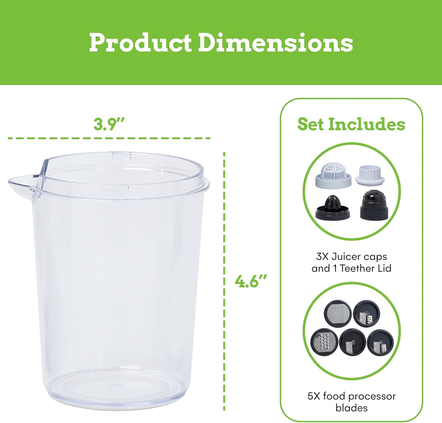 Nourished Essentials 8-in-1 Spiralizer Juicer Grater Set of 9 - Compact Plastic Vegetable Noodle Maker with Stainless Steel Blades - Dishwasher Safe - Spiralizer for Veggie Noodles