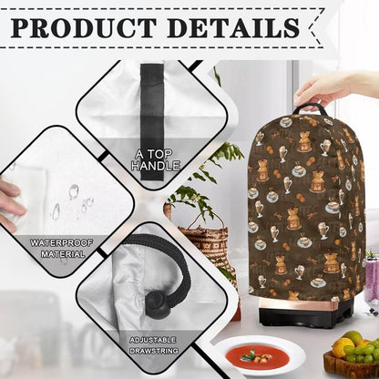 Coffee Pastry Blender Dust Cover with Drawstring Field Stand Mixer or Coffee Maker Cover Anti Fingerprint Polyester Appliance for Home Kitchen Decor