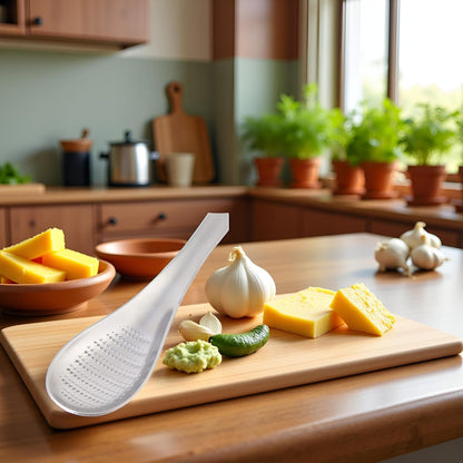 Stainless Steel Kitchen Practical Spoon Shape Fruit Mixer Ginger Grater Wasabi Garlic Grinding Tools Cheese Grater