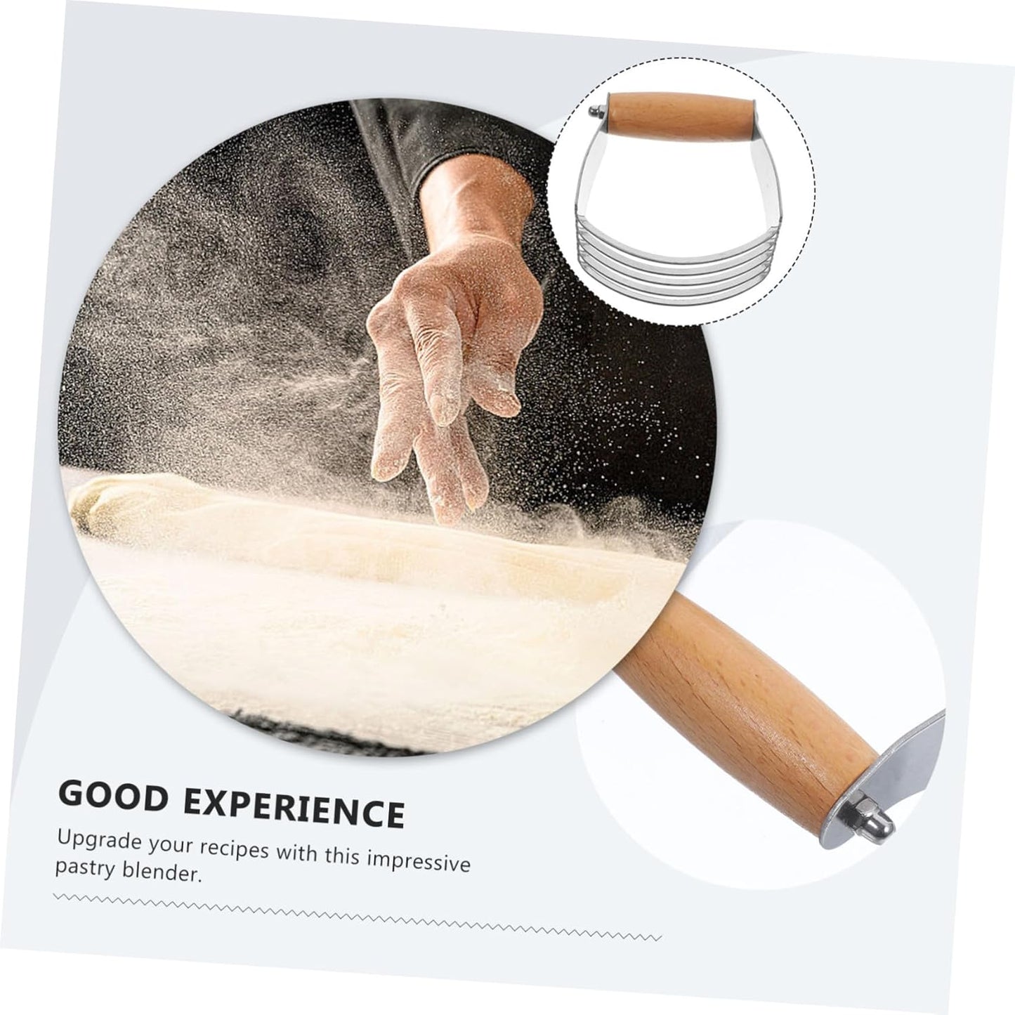 Stainless Steel Pastry Cutter Reusable Dough Blender Tool for Baking Kitchen Supplies and Pastry Making and Sturdy Design for Biscuits Cakes and More