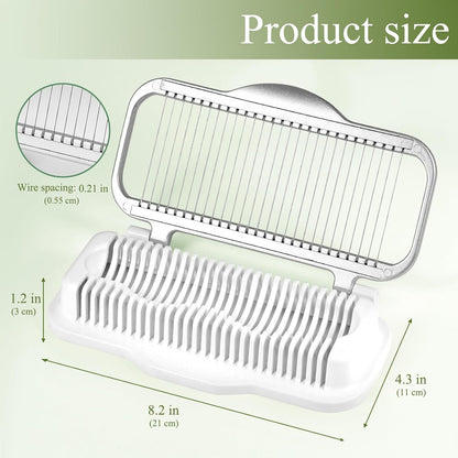 Larger Banana Slicer Egg Slicer for Hard Boiled Eggs, Stainless Steel & Aluminium Wires Strawberry slicer Multipurpose Heavy Duty Dishwasher Safe Banana Cutter slicer