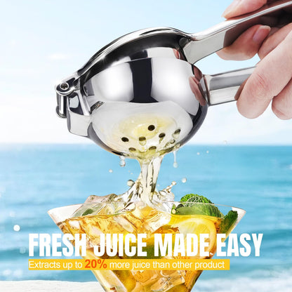 Lemon Squeezer, Sopito All 304 Stainless Steel Lemon Juicer Heavy Duty Large Citrus Juicer Hand Press Lime Squeezer for Seedless Juicing, Non-Slip Grip