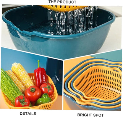 Premium PP Material Square Draining Basket: Lightweight, Durable, and Versatile for Home Use