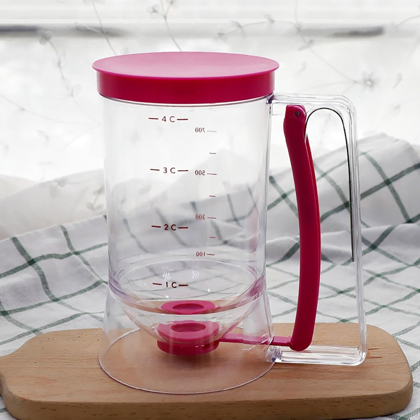 Pancake Batter Dispenser - Batter Separator Dispenser, Cupcake Handheld Dispenser Batter Funnel Measuring Cup Kitchen Baking Necessities Tools