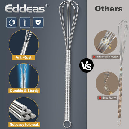 Whisks For Cooking - 500 °F Heat Resistant Silicone Whisk, Heavy Duty 7",9"&11inch Non-Scratch Balloon Kitchen Wisk tool Set, for cooking Wisking, Blending, Beating, Stirring, 3 Piece Black