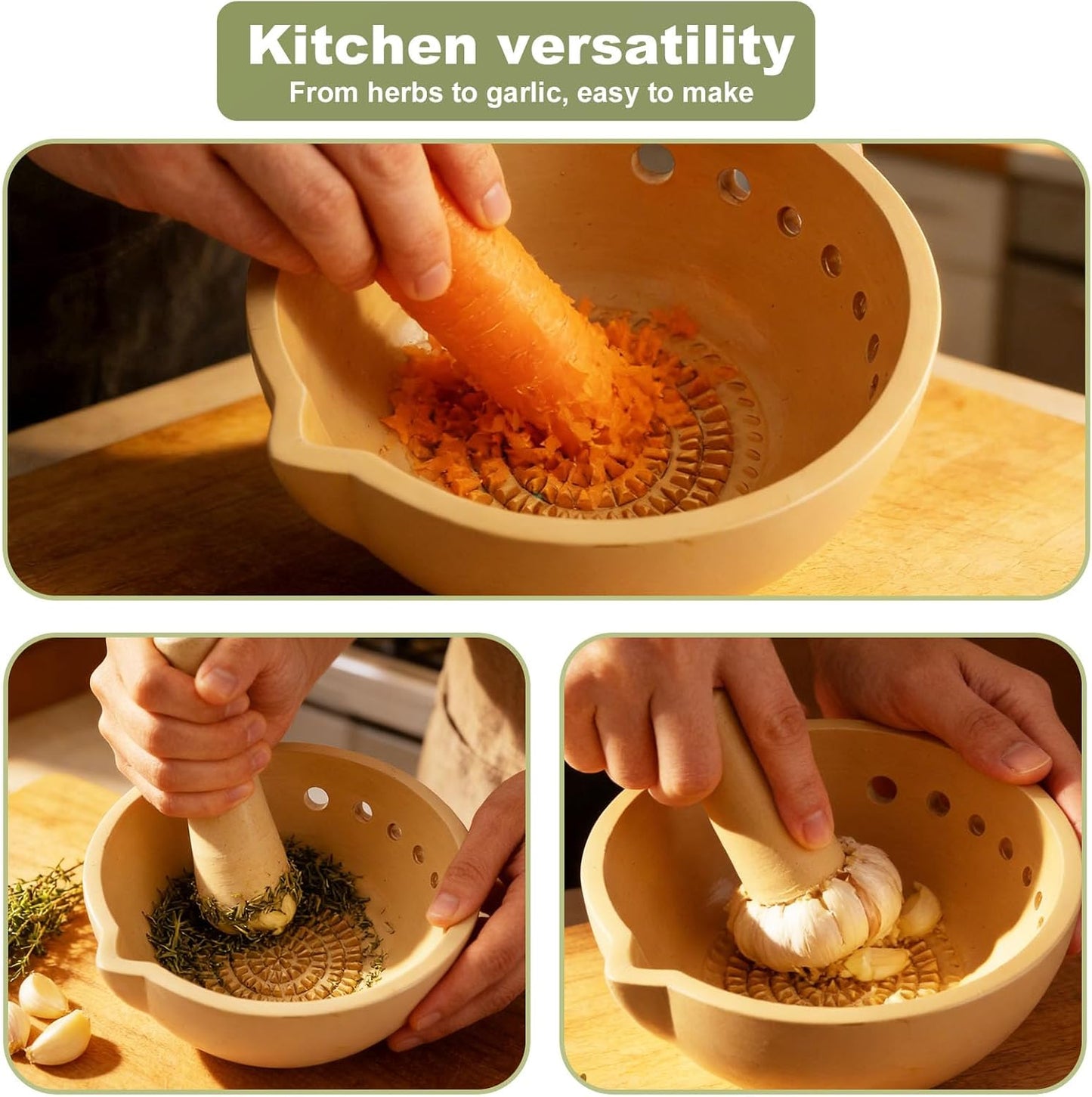 Herb Stripper Bowl with Grater, 2-in-1 Herb Peeling Cup & Ginger Plate Resin Rosemary Leaf Stripping Peeler Gadgets with Pour Spout Kitchen Prep Tool for Garlic Cheese Chocolate Thyme