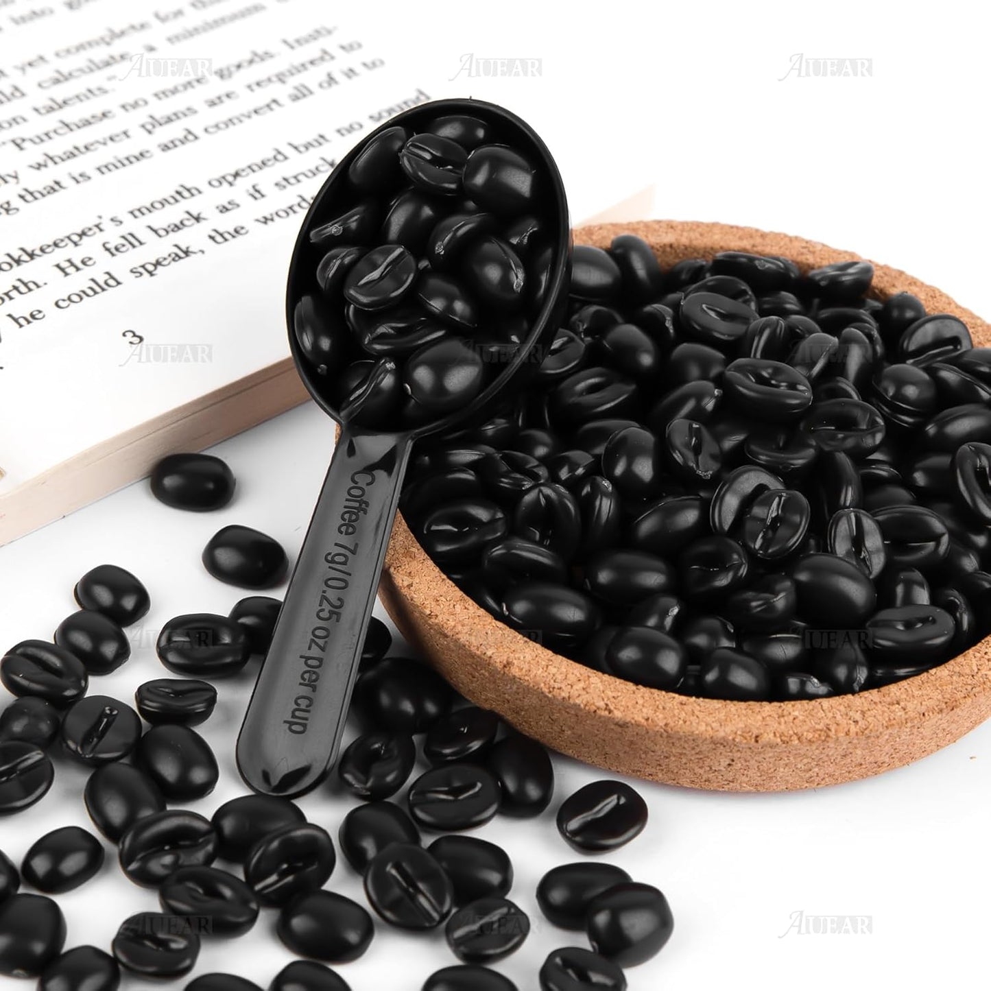 AUEAR, 5 Pack Tablespoon Coffee Scoop Plastic Measuring for Milk Powder Fruit Seed Spices
