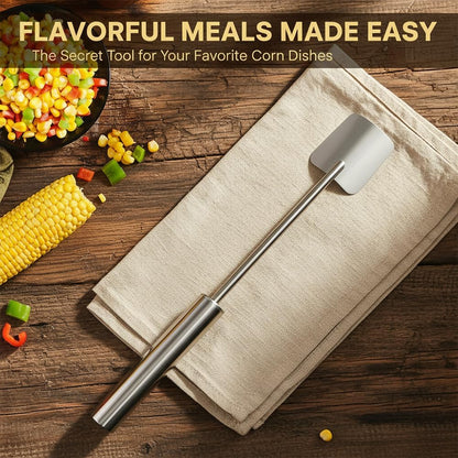 Corn Peeler for Corn on The Cob: Stainless Steel Corns Stripper Tool with Long Handle - Quick Corns Cutter for Kitchen, BBQ, Salad & Meal Prep (1)