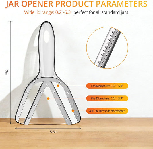NileHome Jar Opener for Weak Hands, Seniors with Arthritis, Bottle Opener Jar Lid Opener for Arthritic Hands Multifunctional Can Openers for Seniors Get Lids off Easily & Grey
