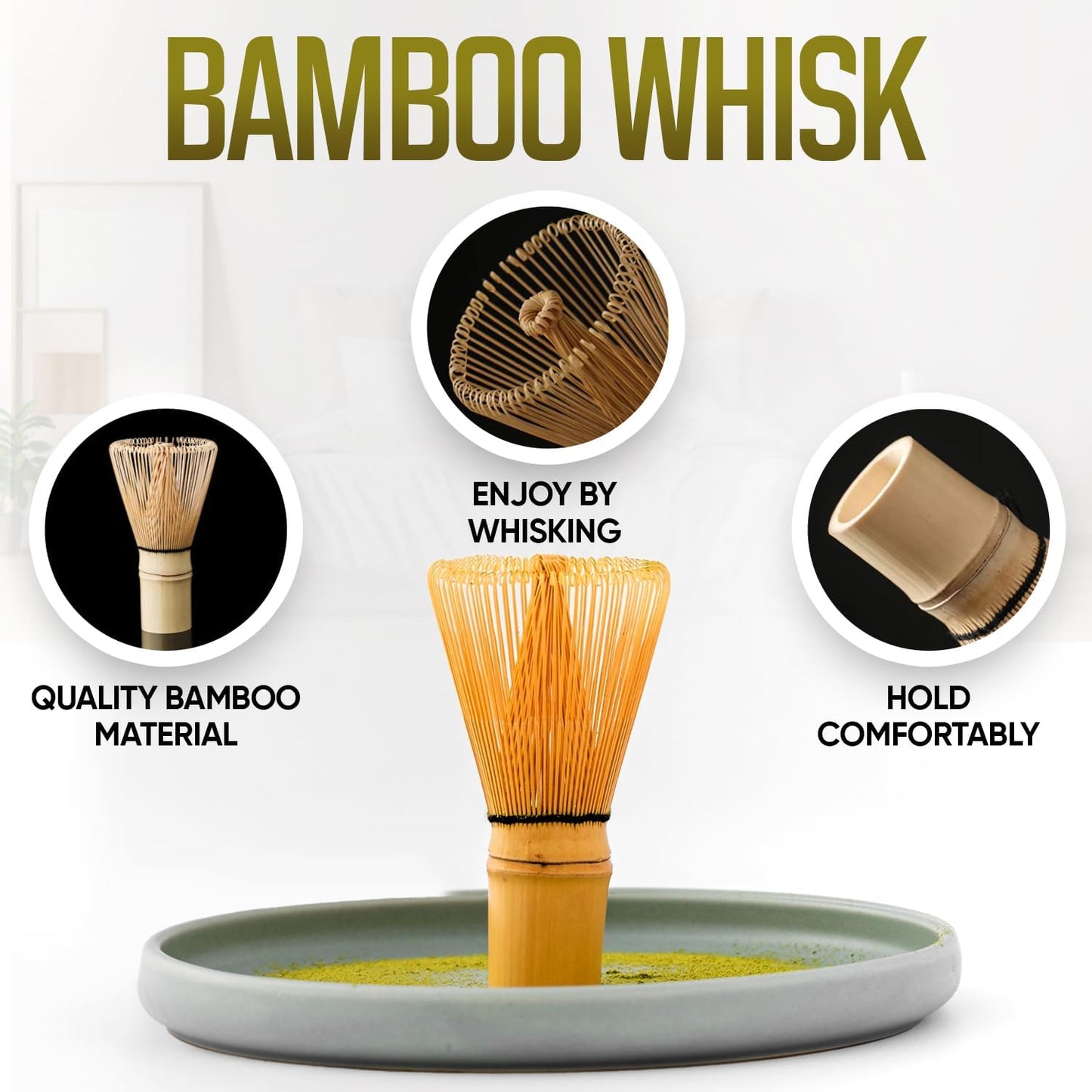 Matcha Whisk Set - 4 Pcs Matcha Tea Set Ideal for Matcha Tea Preparation - Provide an Authentic and Traditional Tea Ceremony Journey with Our Matcha Set - Matcha Kit for Flavor and Smooth Whisking