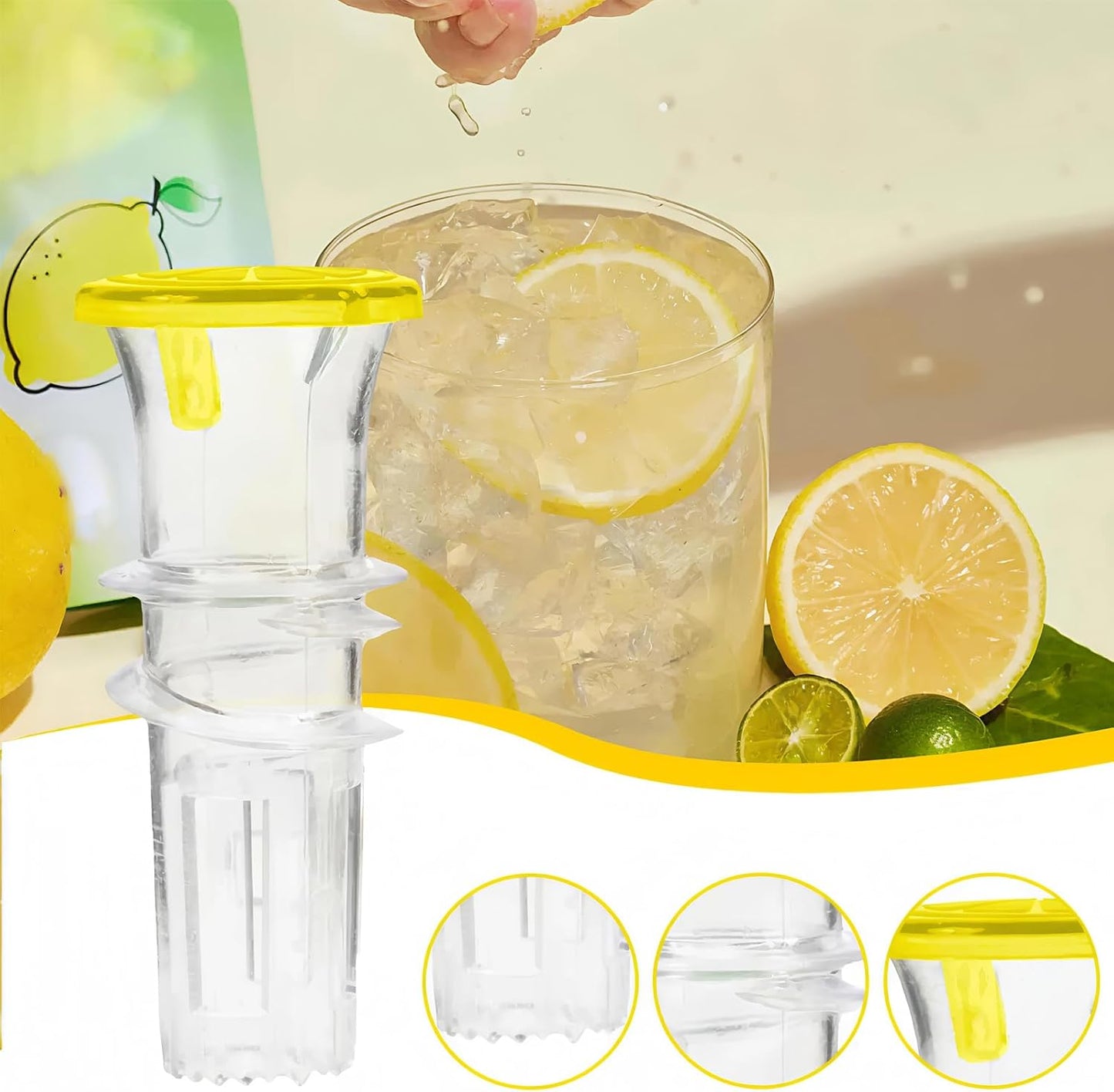 Lemon Squeezer, 2-Pack Screw Top Manual Juicer with Pour Spout - Handheld Citrus Press for Lime, Orange, Easy to Clean & Carry for Kitchen, Cocktails, Drinks, Outdoor
