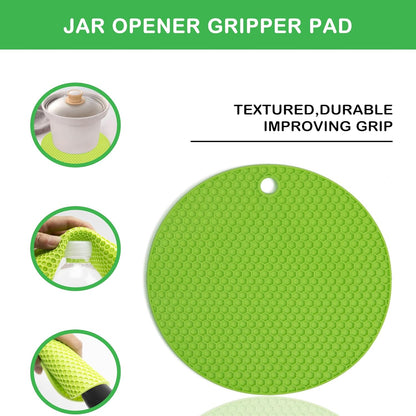 Jar Opener for Weak Hands, Seniors with Arthritis, 5 in 1 Multi Function Bottle Opener Lid Opener For Arthritic Hands with Non Slip Rubber Jar opener Gripper Pad(red)