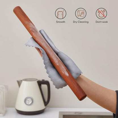 French Rolling Pin for Dough - Fulimax 16" Classic Wood Rolling Pins for Baking, Dough Roller for Fondant Pizza Pie Crust Cookie Pastry Pasta, Kitchen Baking Supplies, Beech Wood